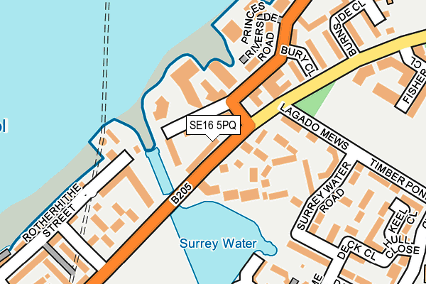 SE16 5PQ map - OS OpenMap – Local (Ordnance Survey) SE16 5PQ map - OS OpenMap – Local (Ordnance Survey)