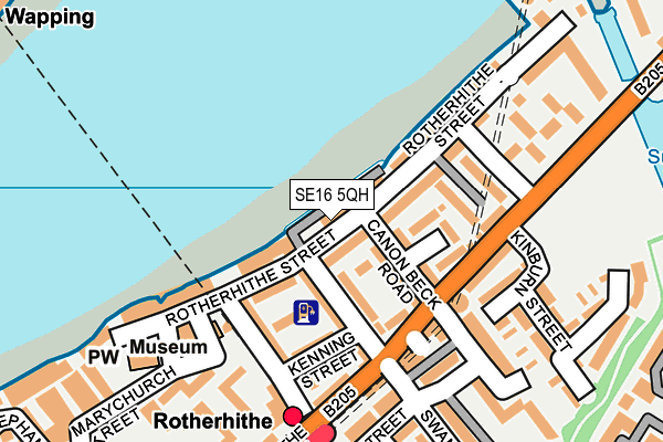 SE16 5QH map - OS OpenMap – Local (Ordnance Survey) SE16 5QH map - OS OpenMap – Local (Ordnance Survey)