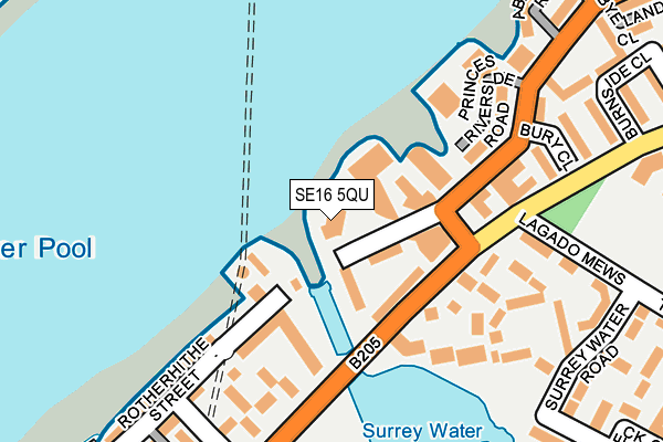 SE16 5QU map - OS OpenMap – Local (Ordnance Survey) SE16 5QU map - OS OpenMap – Local (Ordnance Survey)