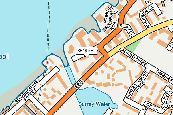 SE16 5RL map - OS OpenMap – Local (Ordnance Survey) SE16 5RL map - OS OpenMap – Local (Ordnance Survey)