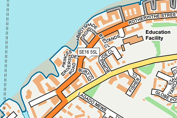 SE16 5SL map - OS OpenMap – Local (Ordnance Survey) SE16 5SL map - OS OpenMap – Local (Ordnance Survey)