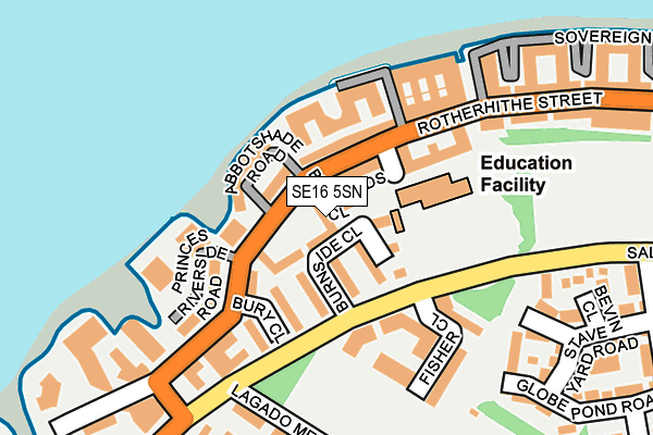 SE16 5SN map - OS OpenMap – Local (Ordnance Survey) SE16 5SN map - OS OpenMap – Local (Ordnance Survey)