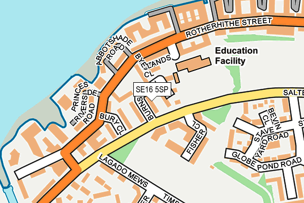 SE16 5SP map - OS OpenMap – Local (Ordnance Survey) SE16 5SP map - OS OpenMap – Local (Ordnance Survey)