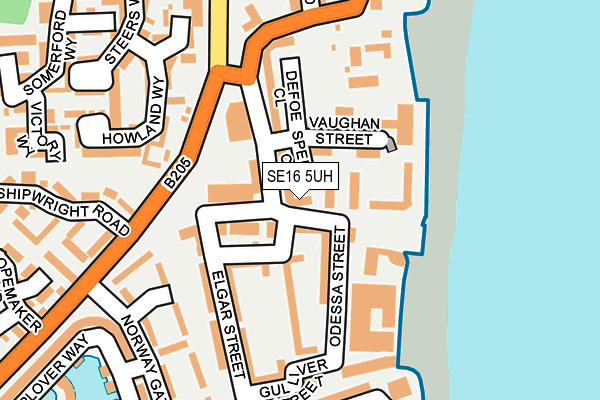 SE16 5UH map - OS OpenMap – Local (Ordnance Survey) SE16 5UH map - OS OpenMap – Local (Ordnance Survey)