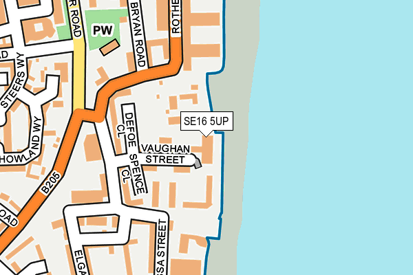 SE16 5UP map - OS OpenMap – Local (Ordnance Survey) SE16 5UP map - OS OpenMap – Local (Ordnance Survey)