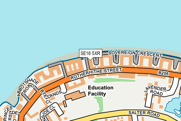 SE16 5XR map - OS OpenMap – Local (Ordnance Survey) SE16 5XR map - OS OpenMap – Local (Ordnance Survey)