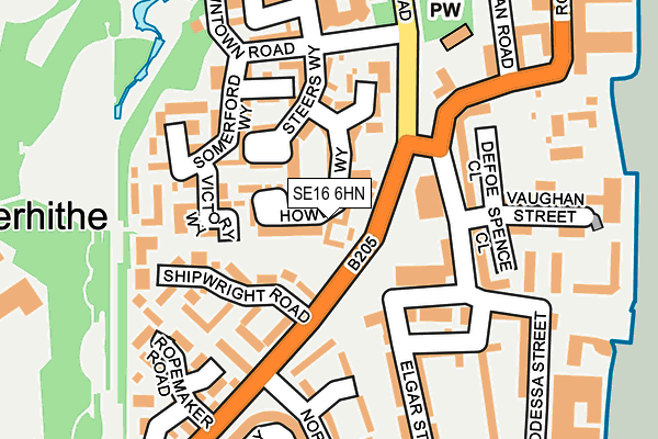 SE16 6HN map - OS OpenMap – Local (Ordnance Survey) SE16 6HN map - OS OpenMap – Local (Ordnance Survey)