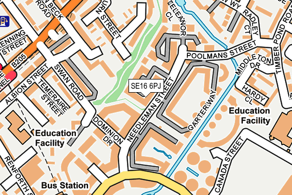 SE16 6PJ map - OS OpenMap – Local (Ordnance Survey) SE16 6PJ map - OS OpenMap – Local (Ordnance Survey)