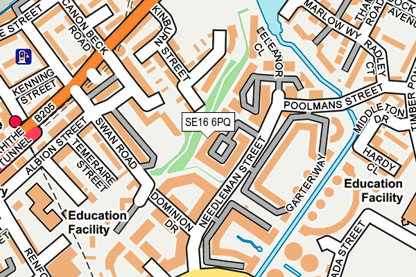 SE16 6PQ map - OS OpenMap – Local (Ordnance Survey) SE16 6PQ map - OS OpenMap – Local (Ordnance Survey)