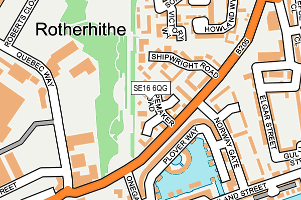 SE16 6QG map - OS OpenMap – Local (Ordnance Survey) SE16 6QG map - OS OpenMap – Local (Ordnance Survey)