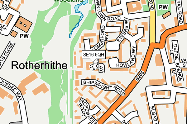 SE16 6QH map - OS OpenMap – Local (Ordnance Survey) SE16 6QH map - OS OpenMap – Local (Ordnance Survey)