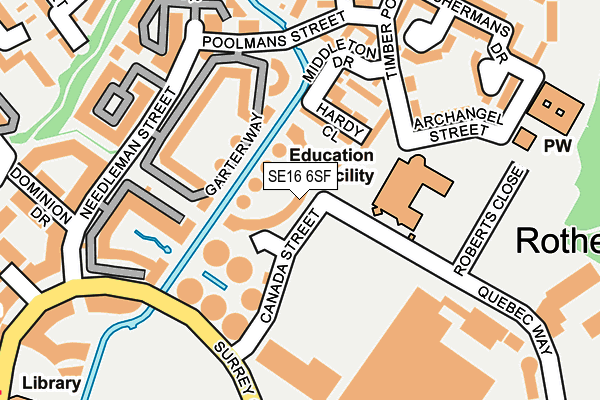 SE16 6SF map - OS OpenMap – Local (Ordnance Survey) SE16 6SF map - OS OpenMap – Local (Ordnance Survey)