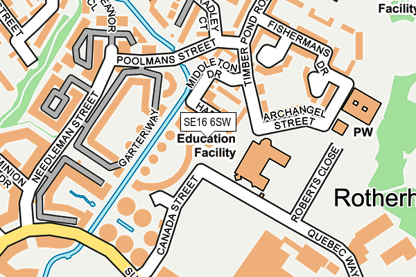 SE16 6SW map - OS OpenMap – Local (Ordnance Survey) SE16 6SW map - OS OpenMap – Local (Ordnance Survey)