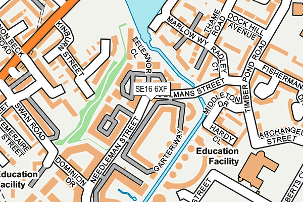 SE16 6XF map - OS OpenMap – Local (Ordnance Survey) SE16 6XF map - OS OpenMap – Local (Ordnance Survey)