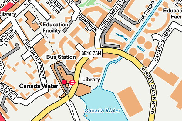 SE16 7AN map - OS OpenMap – Local (Ordnance Survey)