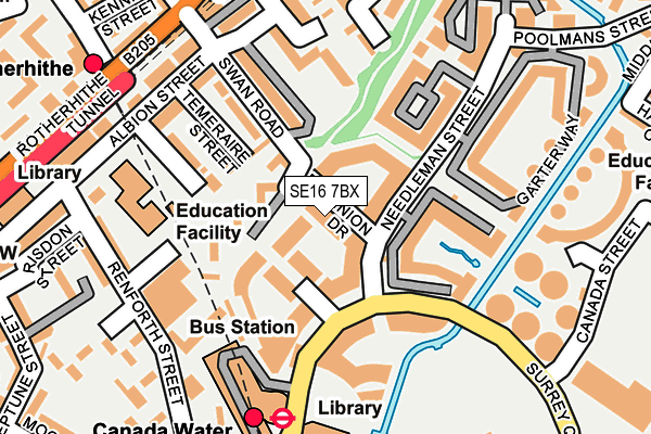 SE16 7BX map - OS OpenMap – Local (Ordnance Survey) SE16 7BX map - OS OpenMap – Local (Ordnance Survey)