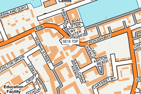 SE16 7DP map - OS OpenMap – Local (Ordnance Survey) SE16 7DP map - OS OpenMap – Local (Ordnance Survey)