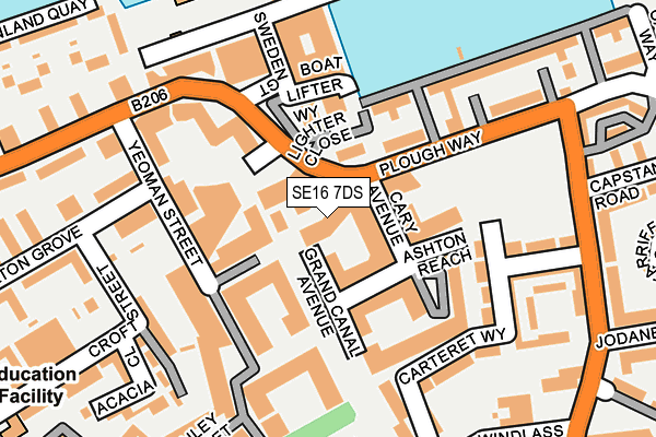 SE16 7DS map - OS OpenMap – Local (Ordnance Survey) SE16 7DS map - OS OpenMap – Local (Ordnance Survey)