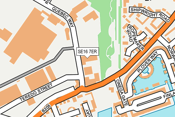 SE16 7ER map - OS OpenMap – Local (Ordnance Survey) SE16 7ER map - OS OpenMap – Local (Ordnance Survey)