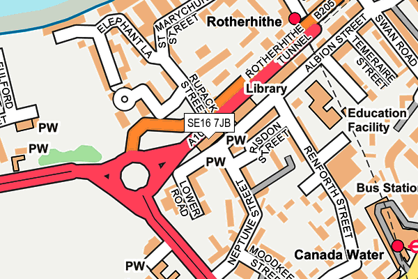SE16 7JB map - OS OpenMap – Local (Ordnance Survey) SE16 7JB map - OS OpenMap – Local (Ordnance Survey)