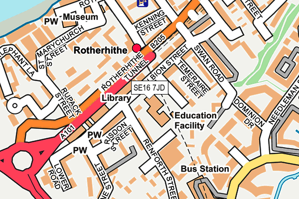 SE16 7JD map - OS OpenMap – Local (Ordnance Survey) SE16 7JD map - OS OpenMap – Local (Ordnance Survey)