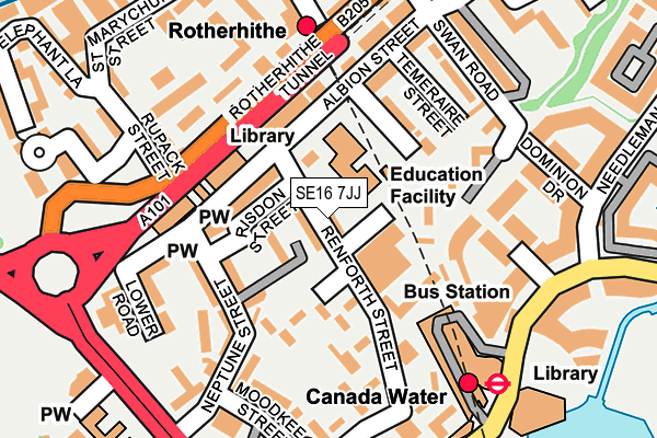 SE16 7JJ map - OS OpenMap – Local (Ordnance Survey) SE16 7JJ map - OS OpenMap – Local (Ordnance Survey)
