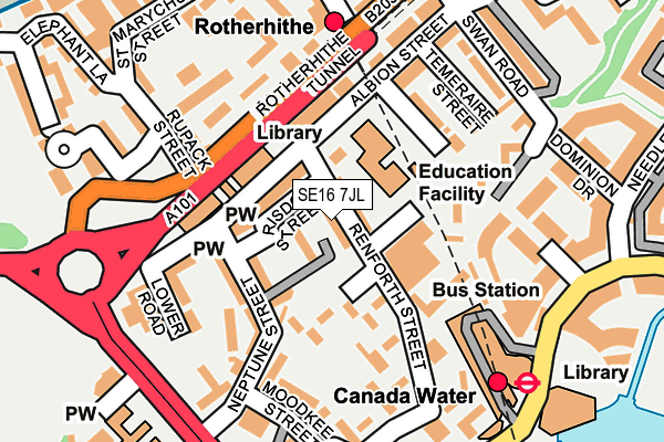 SE16 7JL map - OS OpenMap – Local (Ordnance Survey) SE16 7JL map - OS OpenMap – Local (Ordnance Survey)