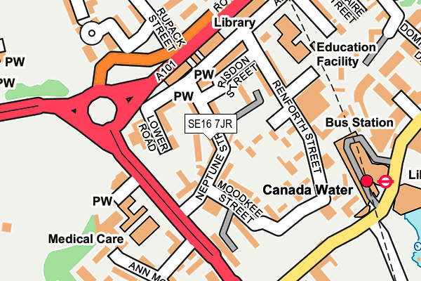 SE16 7JR map - OS OpenMap – Local (Ordnance Survey) SE16 7JR map - OS OpenMap – Local (Ordnance Survey)