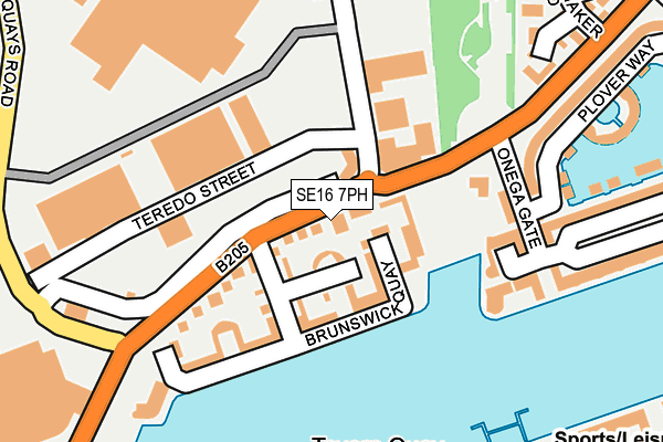 SE16 7PH map - OS OpenMap – Local (Ordnance Survey) SE16 7PH map - OS OpenMap – Local (Ordnance Survey)