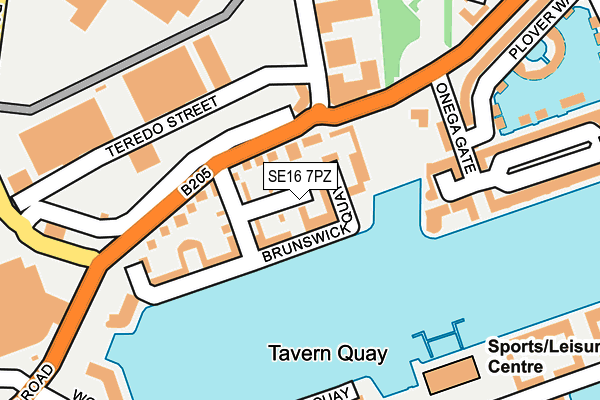 SE16 7PZ map - OS OpenMap – Local (Ordnance Survey) SE16 7PZ map - OS OpenMap – Local (Ordnance Survey)