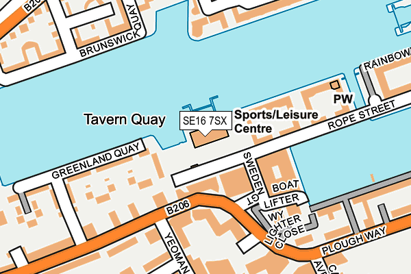 SE16 7SX map - OS OpenMap – Local (Ordnance Survey) SE16 7SX map - OS OpenMap – Local (Ordnance Survey)