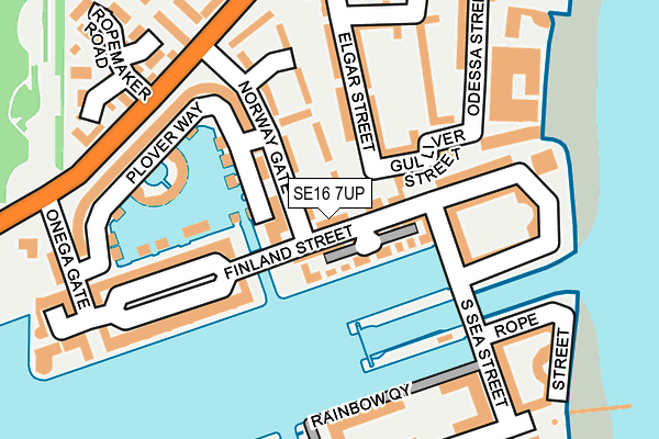 SE16 7UP map - OS OpenMap – Local (Ordnance Survey) SE16 7UP map - OS OpenMap – Local (Ordnance Survey)