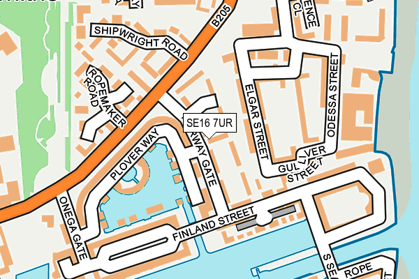 SE16 7UR map - OS OpenMap – Local (Ordnance Survey) SE16 7UR map - OS OpenMap – Local (Ordnance Survey)