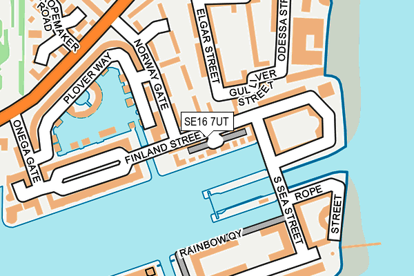 SE16 7UT map - OS OpenMap – Local (Ordnance Survey) SE16 7UT map - OS OpenMap – Local (Ordnance Survey)