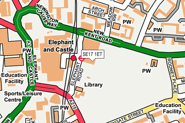 SE17 1ET map - OS OpenMap – Local (Ordnance Survey) SE17 1ET map - OS OpenMap – Local (Ordnance Survey)