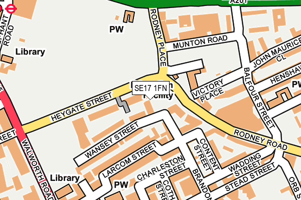 SE17 1FN map - OS OpenMap – Local (Ordnance Survey) SE17 1FN map - OS OpenMap – Local (Ordnance Survey)