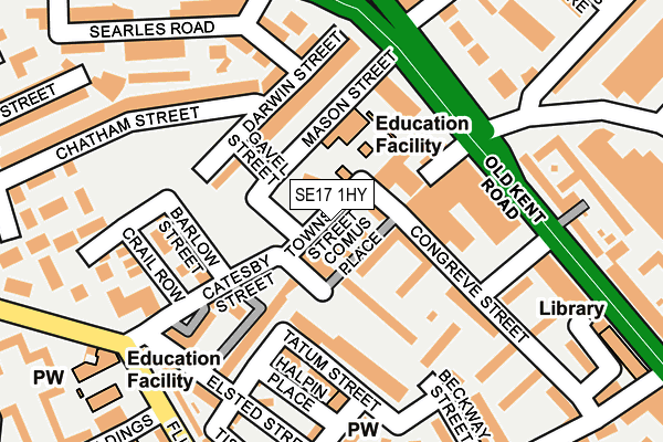 SE17 1HY map - OS OpenMap – Local (Ordnance Survey) SE17 1HY map - OS OpenMap – Local (Ordnance Survey)