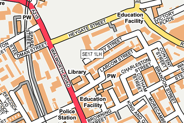 SE17 1LH map - OS OpenMap – Local (Ordnance Survey) SE17 1LH map - OS OpenMap – Local (Ordnance Survey)