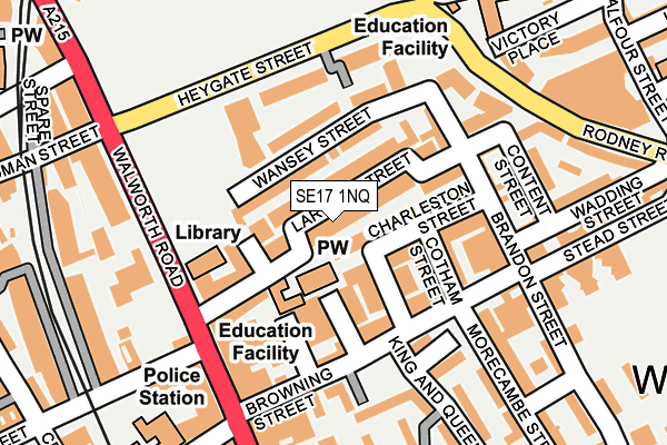 SE17 1NQ map - OS OpenMap – Local (Ordnance Survey) SE17 1NQ map - OS OpenMap – Local (Ordnance Survey)