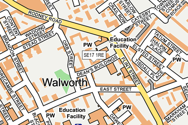 SE17 1RE map - OS OpenMap – Local (Ordnance Survey) SE17 1RE map - OS OpenMap – Local (Ordnance Survey)