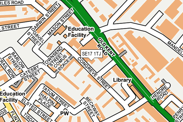 SE17 1TJ map - OS OpenMap – Local (Ordnance Survey) SE17 1TJ map - OS OpenMap – Local (Ordnance Survey)