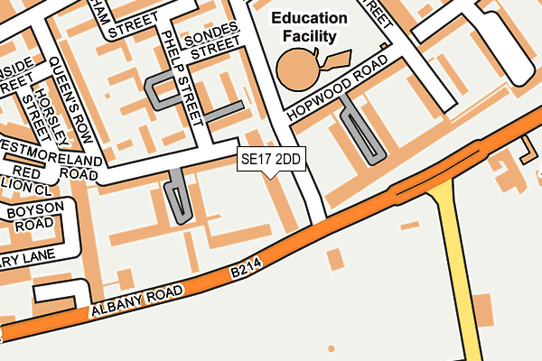 SE17 2DD map - OS OpenMap – Local (Ordnance Survey) SE17 2DD map - OS OpenMap – Local (Ordnance Survey)