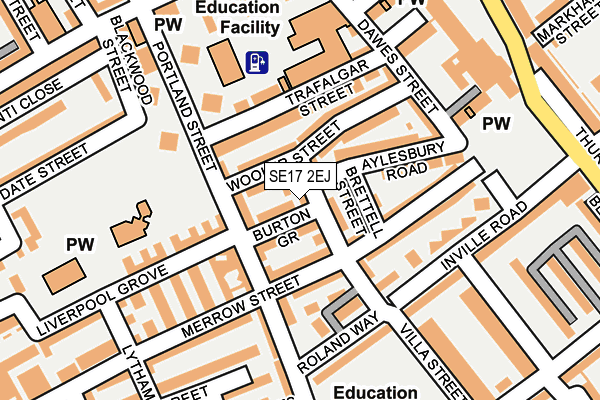 SE17 2EJ map - OS OpenMap – Local (Ordnance Survey) SE17 2EJ map - OS OpenMap – Local (Ordnance Survey)