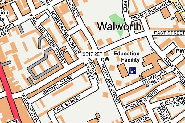 SE17 2ET map - OS OpenMap – Local (Ordnance Survey) SE17 2ET map - OS OpenMap – Local (Ordnance Survey)