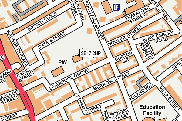 SE17 2HP map - OS OpenMap – Local (Ordnance Survey) SE17 2HP map - OS OpenMap – Local (Ordnance Survey)