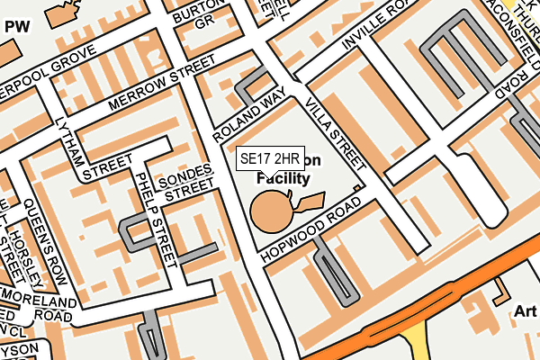 SE17 2HR map - OS OpenMap – Local (Ordnance Survey) SE17 2HR map - OS OpenMap – Local (Ordnance Survey)