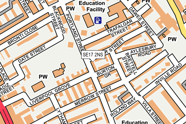 SE17 2NS map - OS OpenMap – Local (Ordnance Survey) SE17 2NS map - OS OpenMap – Local (Ordnance Survey)
