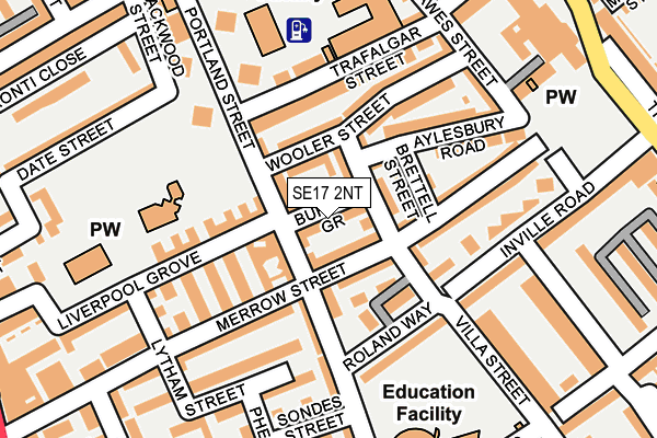 SE17 2NT map - OS OpenMap – Local (Ordnance Survey) SE17 2NT map - OS OpenMap – Local (Ordnance Survey)