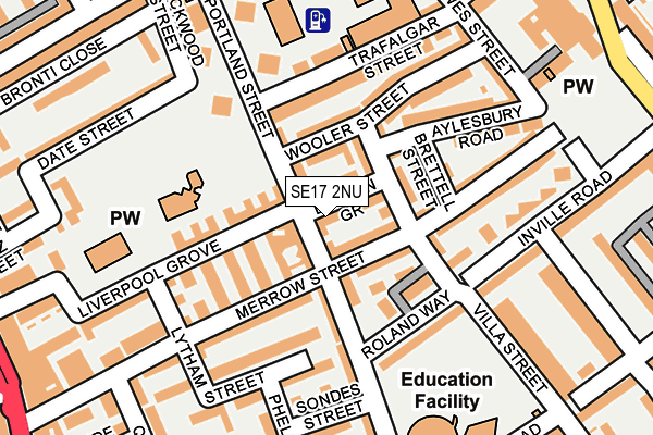 SE17 2NU map - OS OpenMap – Local (Ordnance Survey) SE17 2NU map - OS OpenMap – Local (Ordnance Survey)