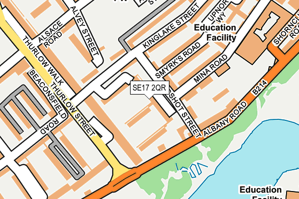 SE17 2QR map - OS OpenMap – Local (Ordnance Survey) SE17 2QR map - OS OpenMap – Local (Ordnance Survey)